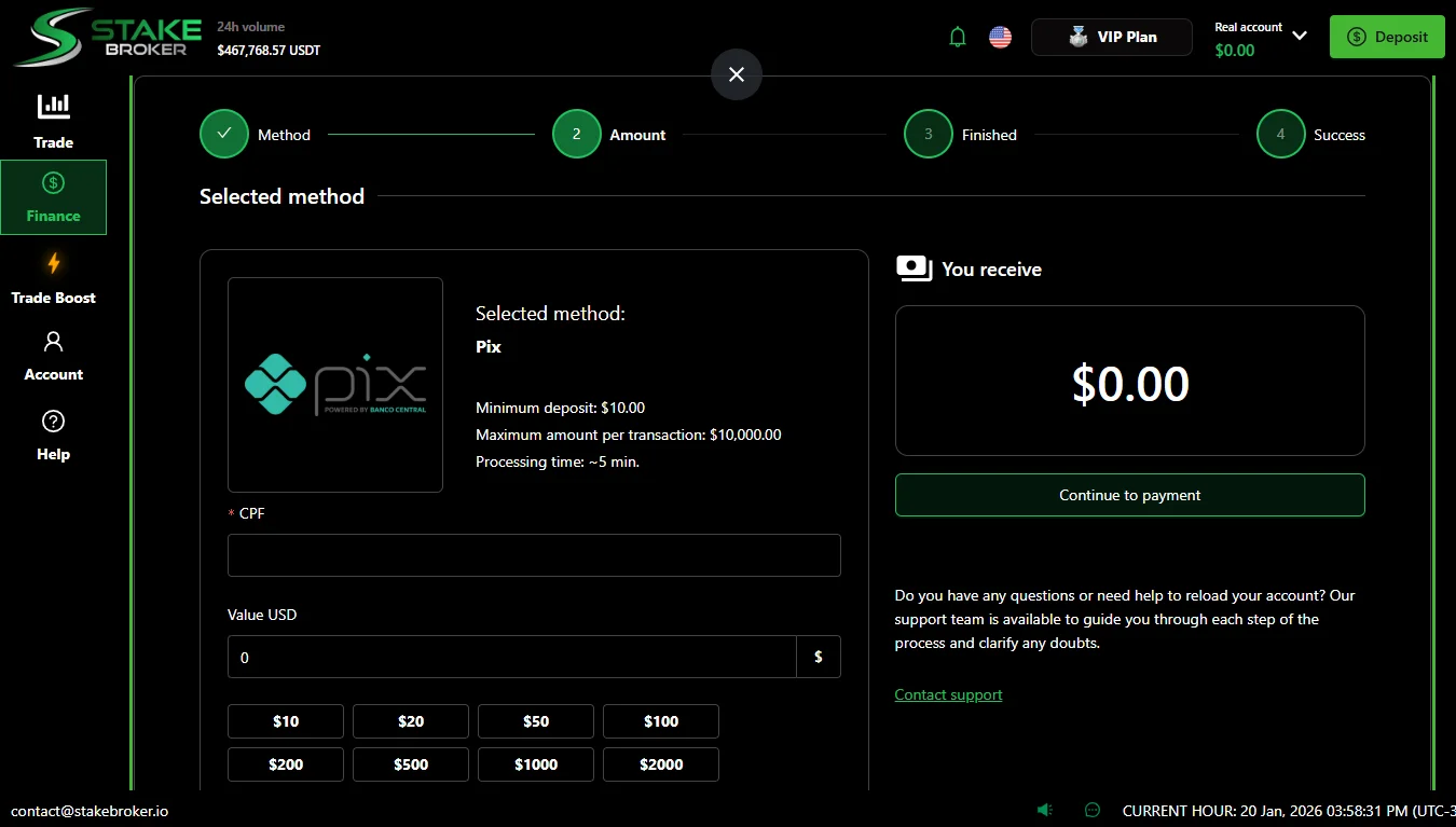 Make your first deposit